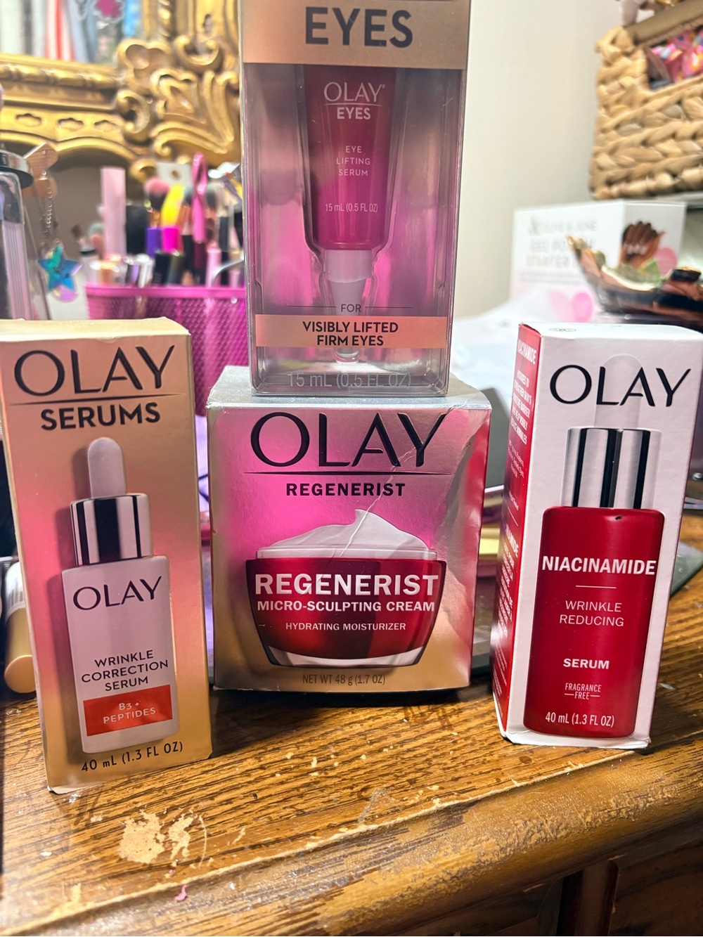 OLAY Eyes Eye Lifting Serum - Pink and Gold Packaging